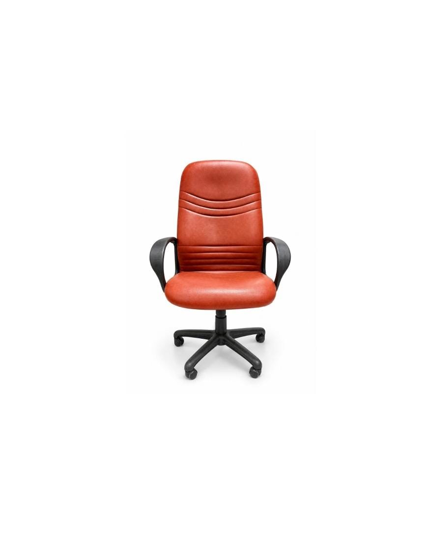 High-Back Leather Executive Office Chair - Brown