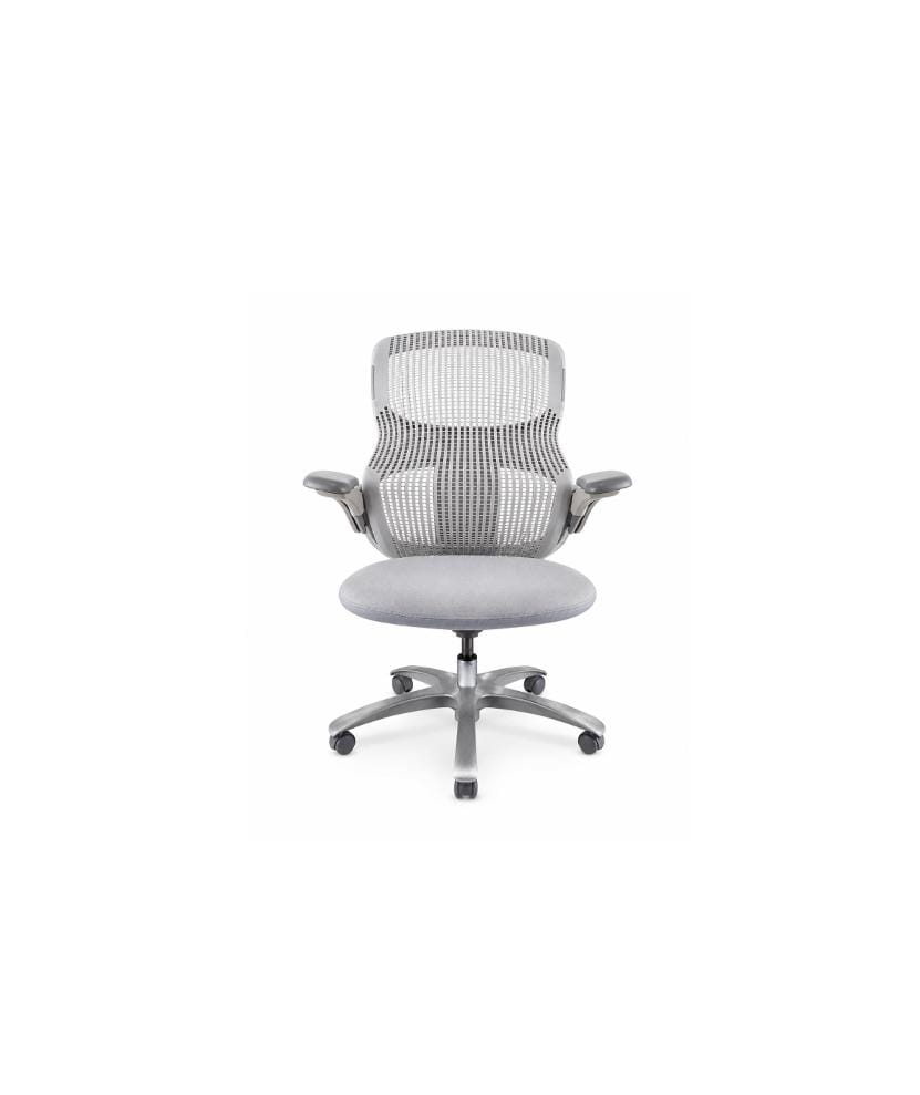 Ergonomic Mesh-Back Office Chair with Adjustable Arms - Grey