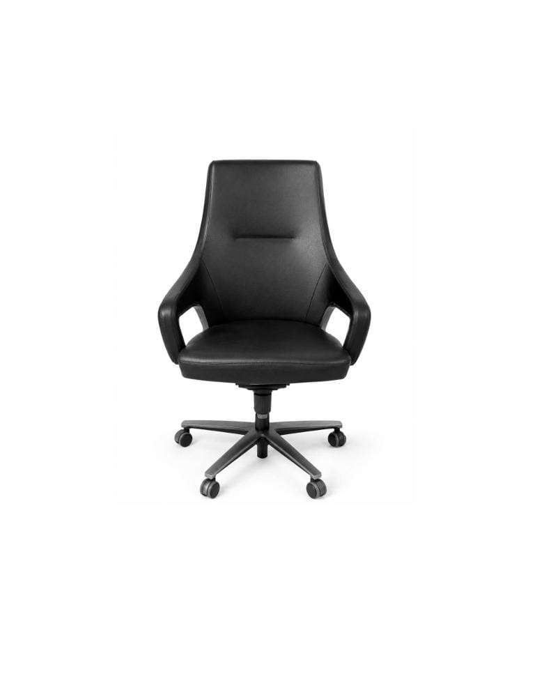 Executive High-Back Leather Swivel Office Chair