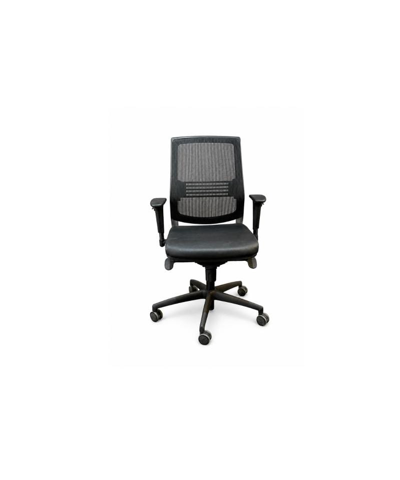 Ergonomic Black Mesh Office Chair with Adjustable Arms